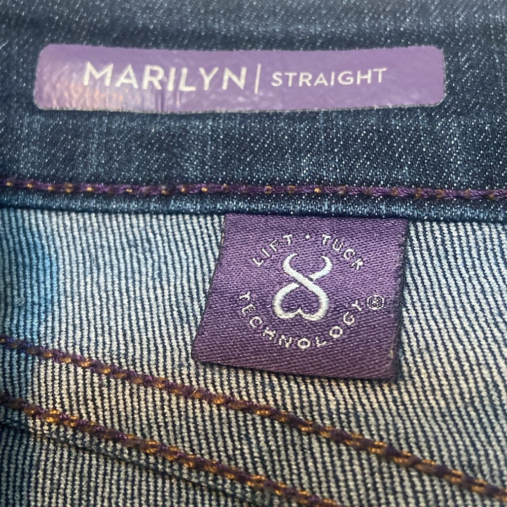 NYDJ Size 6P MARILYN STRAIGHT Blue Jeans - Picture 2 of 12